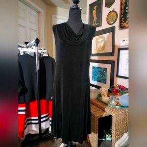 Vintage Chicos black cowl neck dress. Size 1.